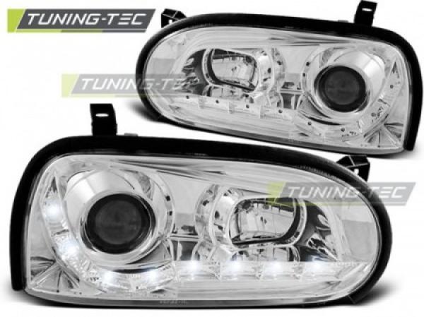 LED Tagfahrlicht Scheinwerfer für VW Golf 3 91-97 chrom