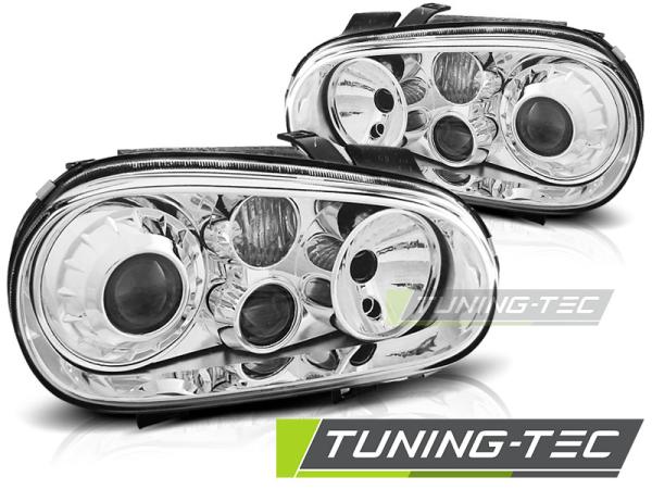 Design Klarglas Scheinwerfer für VW Golf 4 97-03 chrom