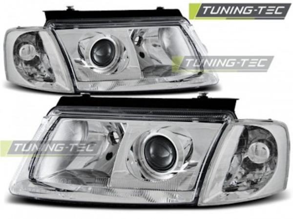 Scheinwerfer Klarglas Projektor für VW Passat 3B Bj. 96-00 Chrom