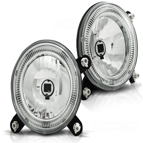 Fernscheinwerfer Angel Eyes für VW Golf 1 Golf 2 Chrom