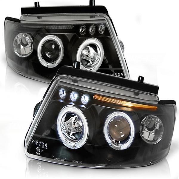 Scheinwerfer Angel Eyes für VW Passat 3B Bj. 96-00 Schwarz