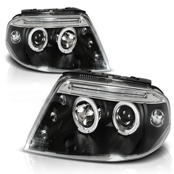 Scheinwerfer Angel Eyes für VW Passat 3BG Bj. 00-05 Schwarz