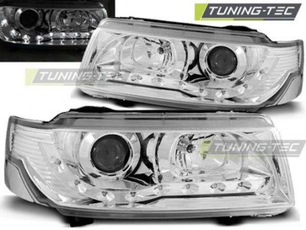 Scheinwerfer LED Tagfahrlicht Optik für VW Passat 35i Facelift Bj. 93-97 Chrom