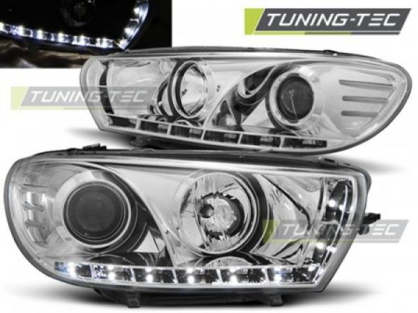 Scheinwerfer LED Tagfahrlicht Optik für VW Scirocco 3 Bj. 08-14 Chrom