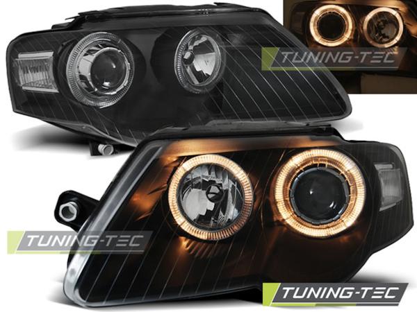 Design Angel Eyes Scheinwerfer für VW Passat 3C B6 03/05-10 schwarz