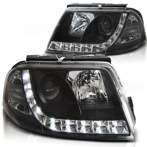 Scheinwerfer DRL LED Tagfahrlicht für VW Passat 3BG Bj. 00-05 Schwarz