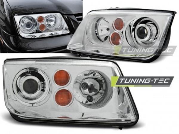 Klarglas Xenon Design für Scheinwerfer VW Bora 98-05 chrom
