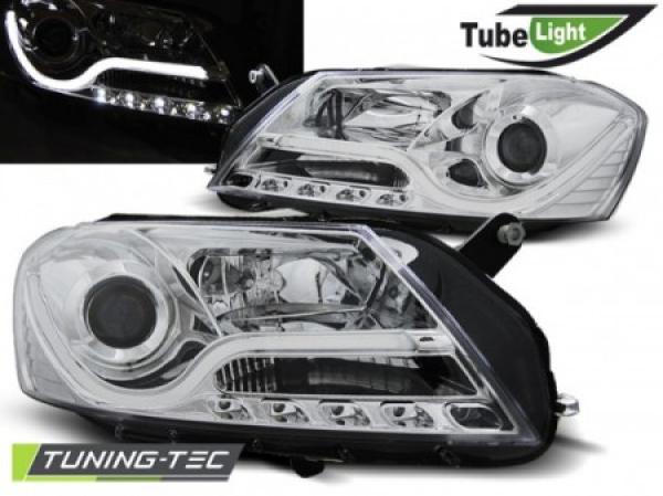 Scheinwerfer LED Tagfahrlicht Optik für VW Passat 3C B7 Bj. 10-14 Chrom LTI