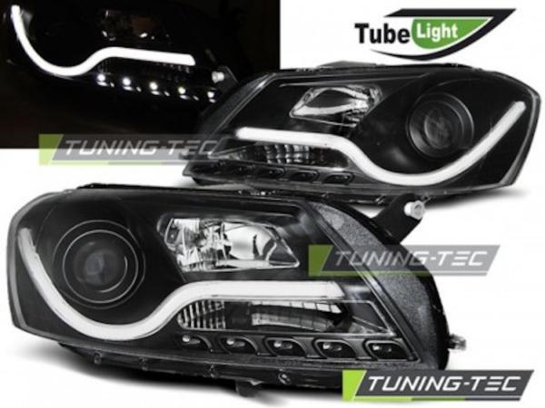 LED Tagfahrlicht Design Scheinwerfer für VW Passat B7 10-14 schwarz
