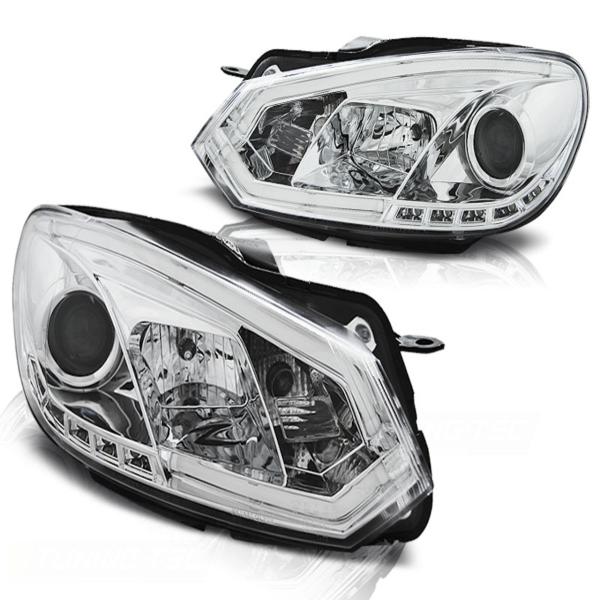 Scheinwerfer DRL LED Tagfahrlicht für VW Golf 6 Bj. 08-13 Chrom LTI