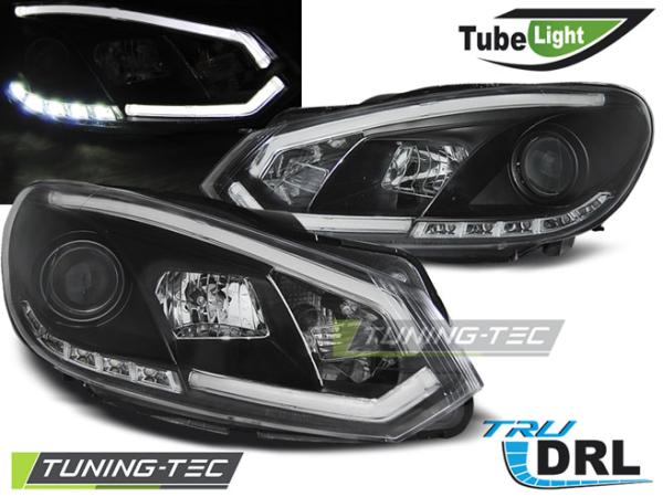 LED Tagfahrlicht Scheinwerfer für VW Golf 6 08-12 schwarz