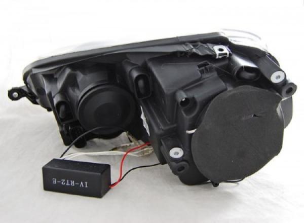 Scheinwerfer CCFL Angel Eyes für VW Golf 5 Jetta 5 Bj. 03-10 Schwarz