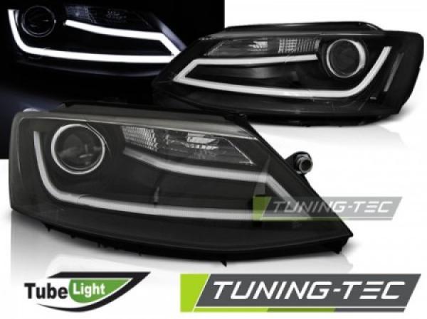 Scheinwerfer LED Tagfahrlicht Optik für VW Jetta 6 Bj. 11-18 Schwarz LTI