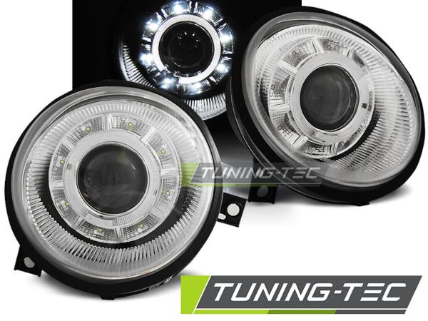 Scheinwerfer LED Angel Eyes für VW Lupo 6X Bj. 98-05 Chrom