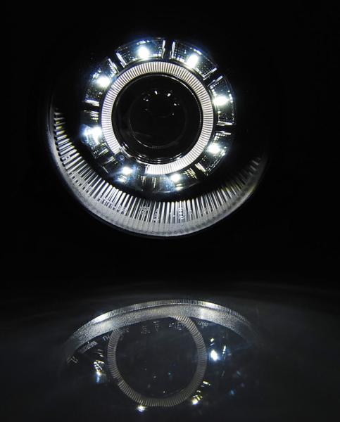 Scheinwerfer LED Angel Eyes für VW Lupo 6X Bj. 98-05 Chrom