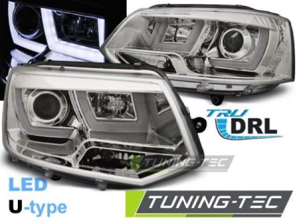 Scheinwerfer DRL LED Tagfahrlicht für VW T5 GP Facelift Bj. 10-15 Chrom