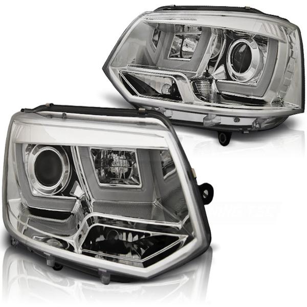 Scheinwerfer DRL LED Tagfahrlicht für VW T5 GP Facelift Bj. 10-15 Chrom