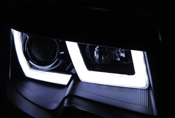 Scheinwerfer LED Lightbar Tagfahrlicht für VW T5 GP Facelift Bj. 09-15 Schwarz
