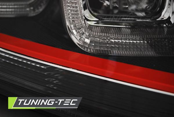 Scheinwerfer U-Tube LED Tagfahrlicht für VW Golf 7 Bj. 12-16 Schwarz Rot Edition