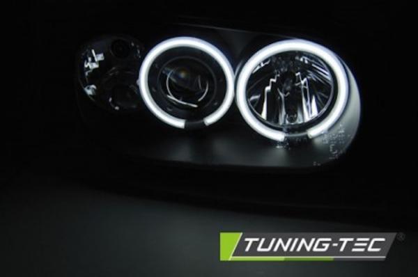 Scheinwerfer CCFL Angel Eyes für VW Golf 4  97-03 Schwarz mit Nebelscheinwerfer