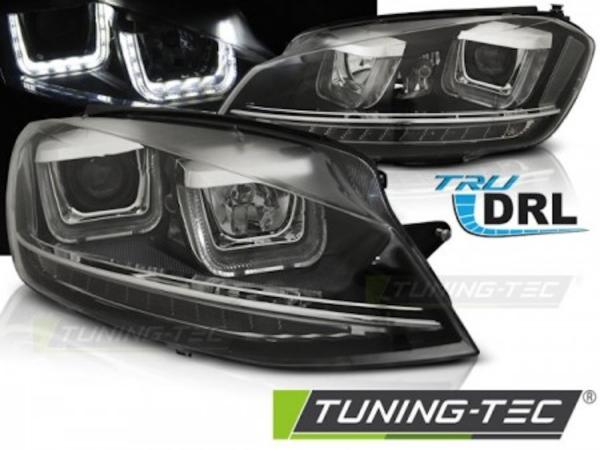 Scheinwerfer DRL LED Tagfahrlicht für VW Golf 7 12-16 Black Chrom LED Blinker