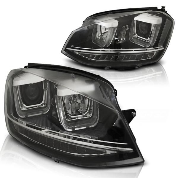 Scheinwerfer DRL LED Tagfahrlicht für VW Golf 7 12-16 Black Chrom LED Blinker