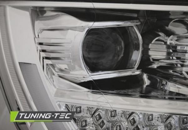 Scheinwerfer DRL LED Tagfahrlicht für VW T6 Bj. 15-19 Chrom mit LED Blinker LTI