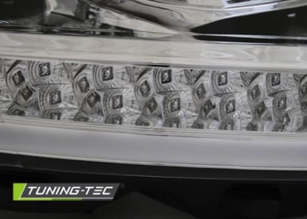 Scheinwerfer DRL LED Tagfahrlicht für VW T6 Bj. 15-19 Chrom mit LED Blinker LTI