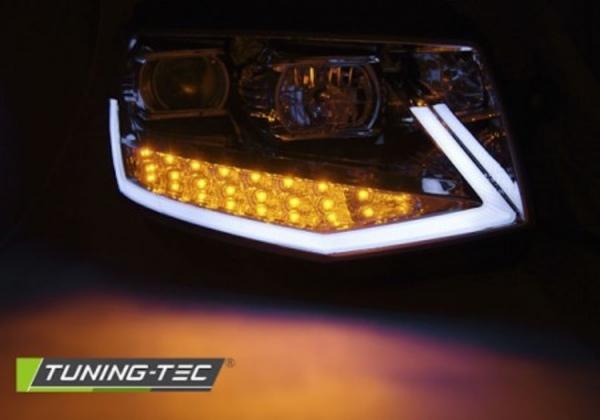 Scheinwerfer DRL LED Tagfahrlicht für VW T6 Bj. 15-19 Chrom mit LED Blinker LTI