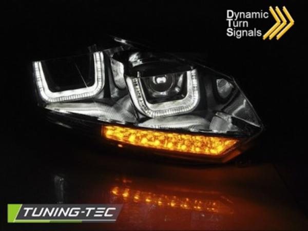 Scheinwerfer DRL LED Tagfahrlicht für VW Golf 6 08-13 chrom mit dynamichen Blinker