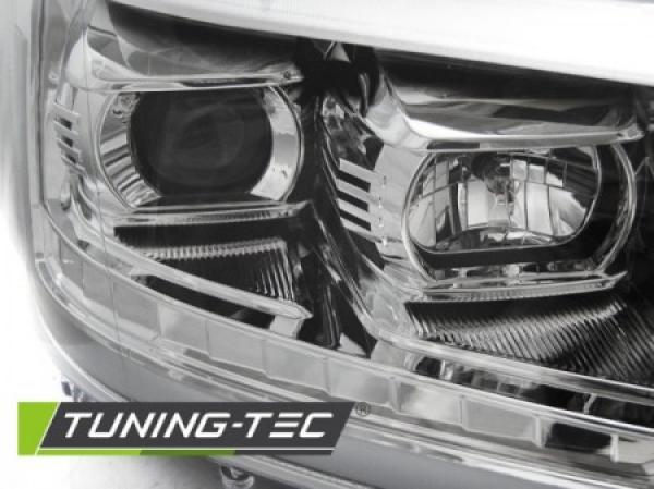 LED Tagfahrlicht Scheinwerfer für VW T5 GP 10-15 chrom mit dyn LED Blinker