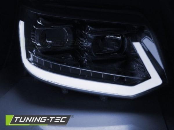 LED Tagfahrlicht Scheinwerfer für VW T5 GP 10-15 chrom mit dyn LED Blinker