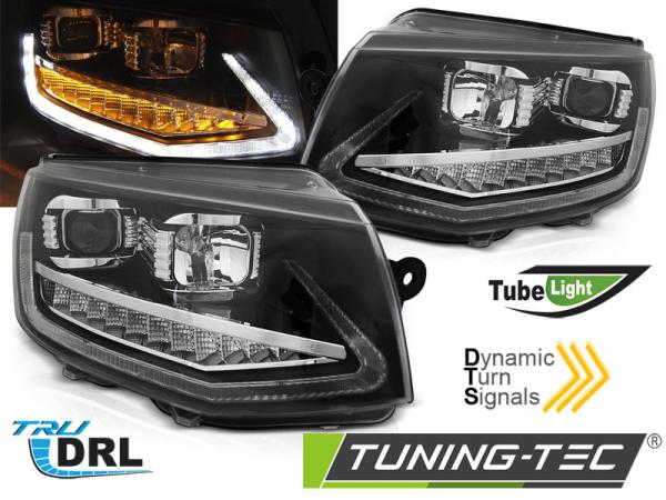 Scheinwerfer LED Tagfahrlicht für VW T6 Bj. 15-19 dynamischer Blinker Schwarz