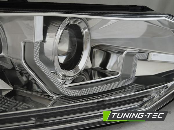 Scheinwerfer für VW Polo VI 2G Bj. 2017- Chrom mit dynamischem Blinker