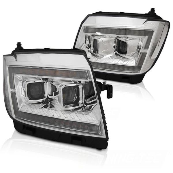 LED Tagfahrlicht Scheinwerfer für VW Crafter II ab 2017 chrom dynamische Blinker