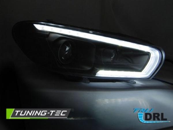 Scheinwerfer LED Tagfahrlicht für VW Scirocco 3 Bj. 08-14 Schwarz  dynamischer Blinker