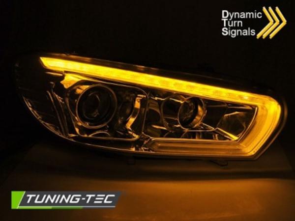 Xenon Scheinwerfer LED Tagfahrlicht für VW Scirocco 3  08- Chrom dynamischen Blinker