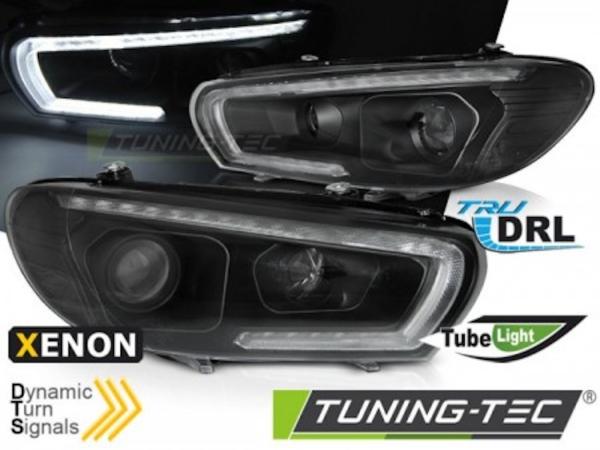 Xenon Scheinwerfer LED Tagfahrlicht für VW Scirocco 3  08- Schwarz dynamischen Blinker