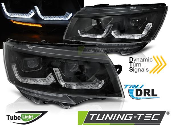 Scheinwerfer DRL LED Tagfahrlicht Lightbar für VW T6.1 Bus Bj. 2019- Schwarz