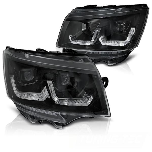 Scheinwerfer DRL LED Tagfahrlicht Lightbar für VW T6.1 Bus Bj. 2019- Schwarz