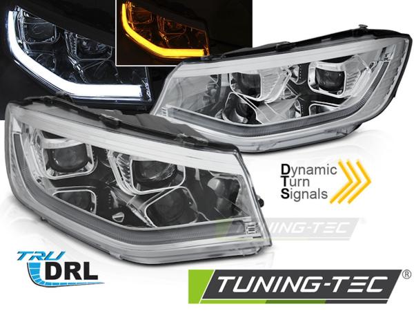 LED Tagfahrlicht Scheinwerfer für VW Caddy V/5 (SB) 20+ chrom dynamische Blinker