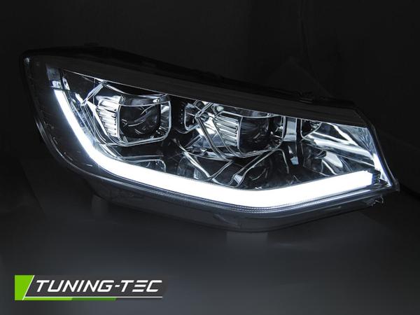 LED Tagfahrlicht Scheinwerfer für VW Caddy V/5 (SB) 20+ chrom dynamische Blinker