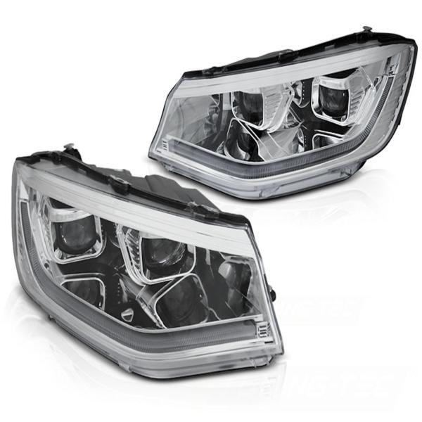 LED Tagfahrlicht Scheinwerfer für VW Caddy V/5 (SB) 20+ chrom dynamische Blinker
