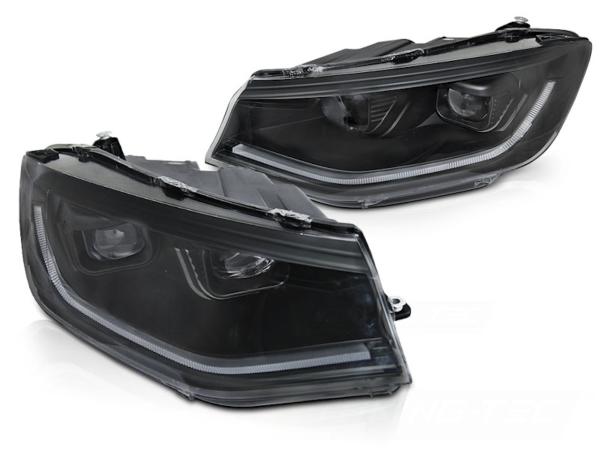 Voll LED Scheinwerfer Tagfahrlicht für VW Caddy V 5 Bj. 2020- Black dynamische Blinker