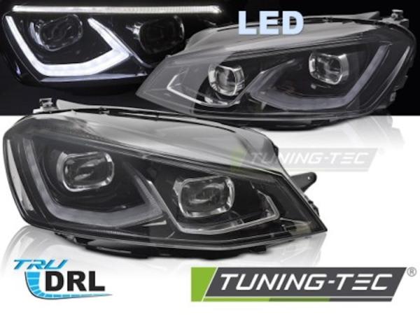 VOLL LED Scheinwerfer Set für VW Golf 7 12-17 schwarz mit dyn. Blinker