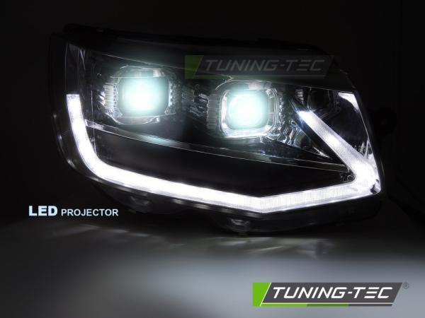 Voll LED Scheinwerfer Tagfahrlicht für VW T6 Bj. 15-19 Chrom mit dynamischem LED Blinker