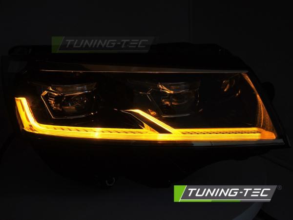 Voll LED Tagfahrlicht Scheinwerfer Set für VW T6.1 20-24 schwarz mit dynamischen LED Blinker