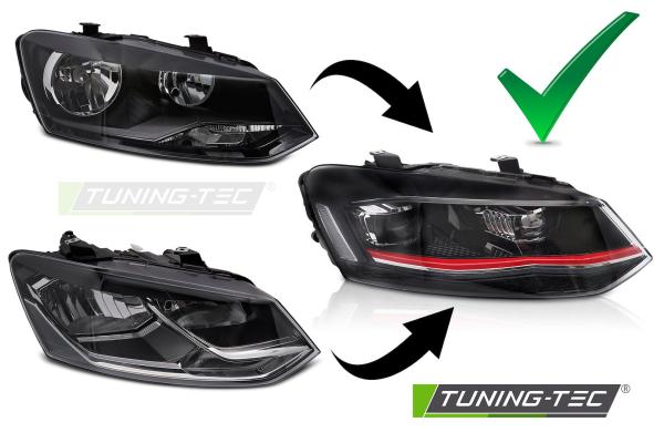 LED Upgrade Scheinwerfer passend für VW Polo 6R 6C mit dynamischem Blinker