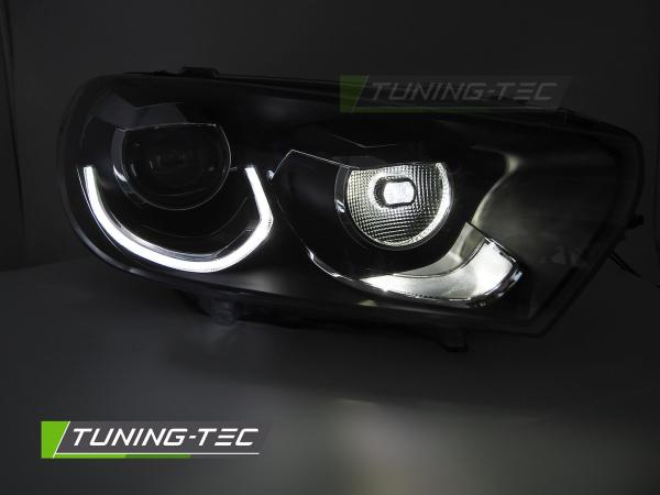Voll LED Scheinwerfer-Set passend für VW Scirocco III 2008–2014 mit dynamischem Blinker in Schwarz