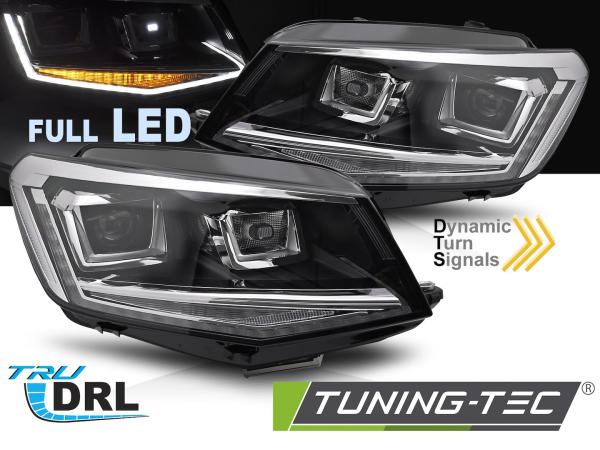 LED Tagfahrlicht Scheinwerfer passend für VW Caddy 2015-2020 Schwarz